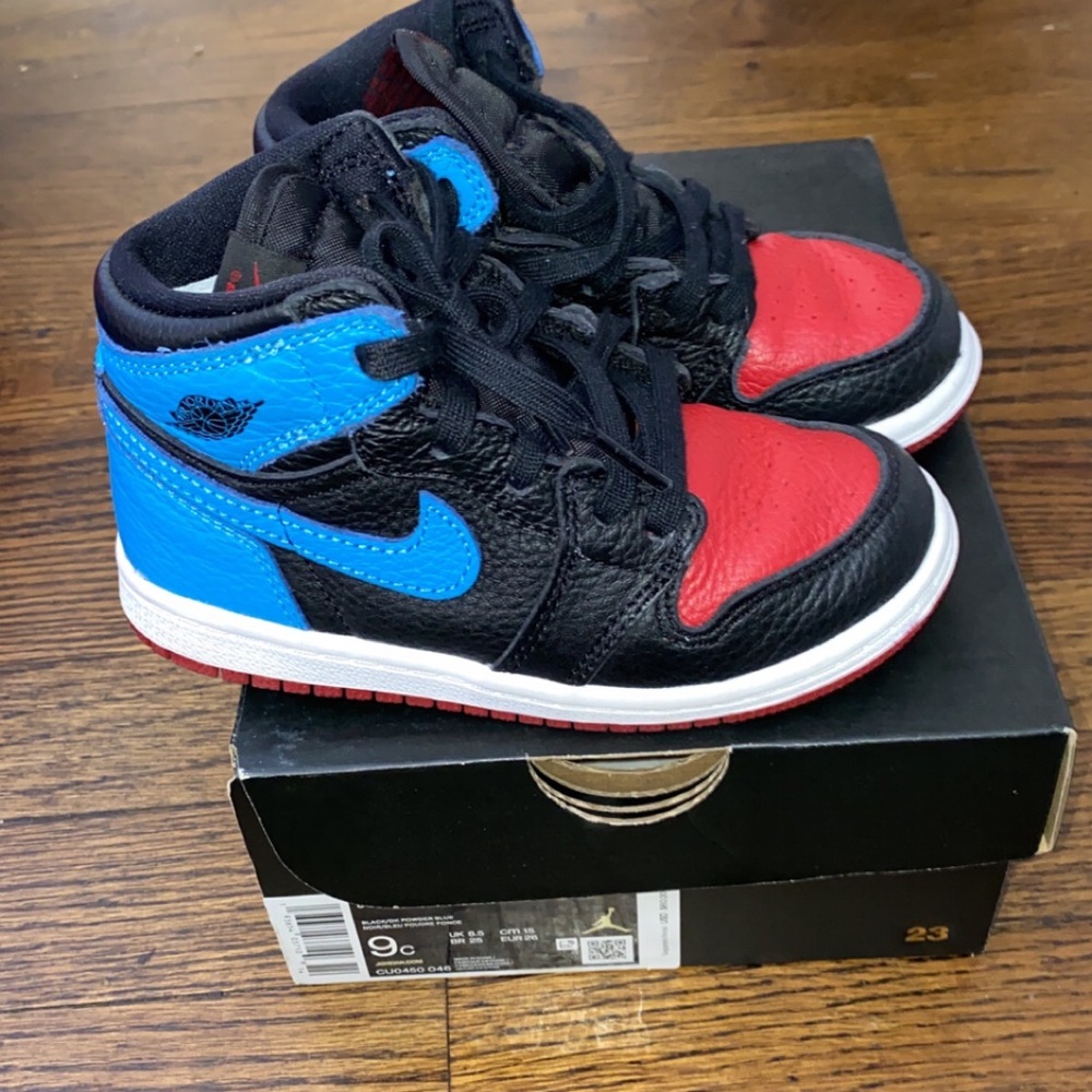 Black red and blue Jordan 1 retro